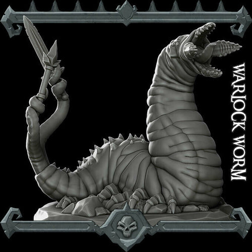 Warlock Worm - Wargaming Miniatures Monster Rocket Pig Games D&D, DnD