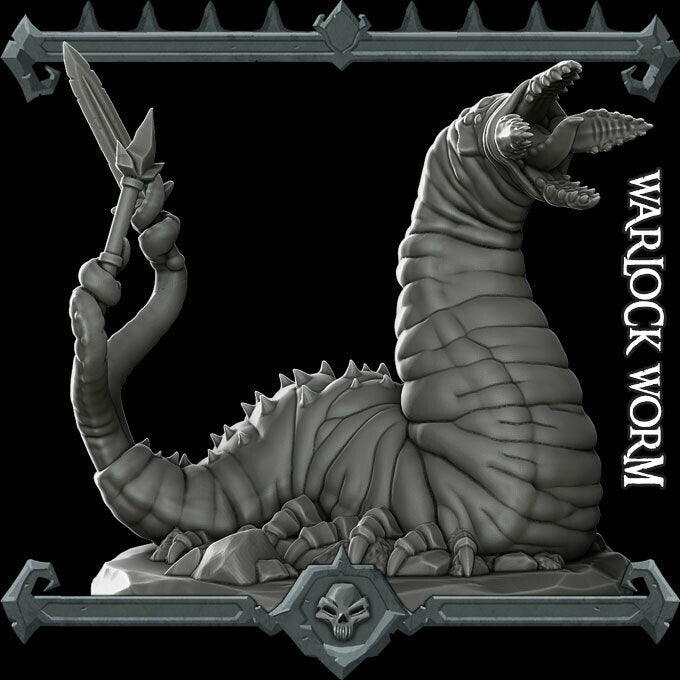 Warlock Worm - Wargaming Miniatures Monster Rocket Pig Games D&D, DnD