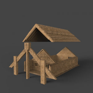 Maori Pa Wharenui Big House - 15mm 28mm 32mm Time Warp Wargaming Terrain Scatter D&D, DnD