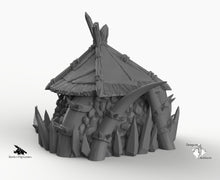 Load image into Gallery viewer, Orc Tusk Hut - 15mm 28mm 32mm Rocket Pig Games Wargaming Terrain Scatter D&amp;D DnD