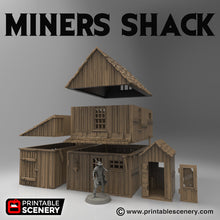 Load image into Gallery viewer, Miner&#39;s Shack - 15mm 28mm 32mm Time Warp Wargaming Terrain Scatter Western D&amp;D, DnD