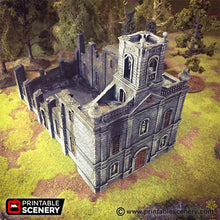 Load image into Gallery viewer, Caribbean Church Ruin - 15mm 28mm 32mm Time Warp Wargaming Terrain Scatter D&amp;D DnD