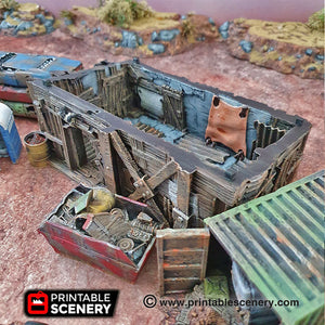 Scrap Yard Set - 15mm 28mm 20mm 32mm Brave New Worlds Wasteworld Gaslands Terrain Scatter D&D DnD