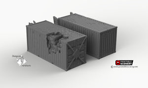 Wasteland Shipping Containers - Brave New Worlds Wasteworld Gaslands Terrain Scatter D&D DnD