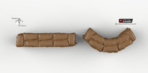 Sandbag Walls - Sand Bag Sandbags Bags 15mm 28mm 20mm 32mm Brave New Worlds Wasteworld Gaslands Terrain Scatter D&D DnD