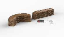 Load image into Gallery viewer, Sandbag Walls - Sand Bag Sandbags Bags 15mm 28mm 20mm 32mm Brave New Worlds Wasteworld Gaslands Terrain Scatter D&amp;D DnD