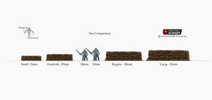Sandbag Walls - Sand Bag Sandbags Bags 15mm 28mm 20mm 32mm Brave New Worlds Wasteworld Gaslands Terrain Scatter D&D DnD