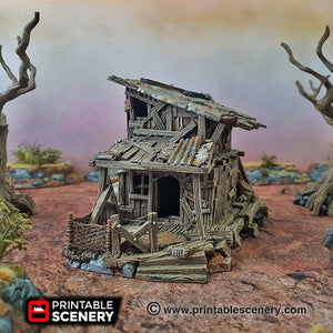 Desert Shanty - 28mm 20mm 32mm Brave New Worlds Wasteworld Gaslands Terrain D&D DnD