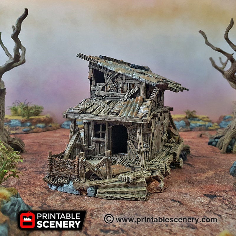 Desert Shanty - 28mm 20mm 32mm Brave New Worlds Wasteworld Gaslands Terrain D&D DnD
