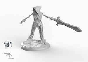 Draugr Chieftain - Barrow Wight - Wargaming Miniatures Monster Asgard Rising, D&D, DnD Undead Skeleton