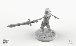 Draugr Chieftain - Barrow Wight - Wargaming Miniatures Monster Asgard Rising, D&D, DnD Undead Skeleton