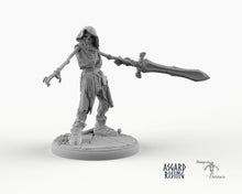 Load image into Gallery viewer, Draugr Chieftain - Barrow Wight - Wargaming Miniatures Monster Asgard Rising, D&amp;D, DnD Undead Skeleton