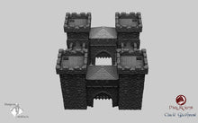 Load image into Gallery viewer, Formidable Gatehouse - 28mm 32mm Dark Realms Castle Gatehouse Medieval Scenery Wargaming Terrain Scatter D&amp;D DnD