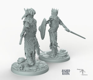 Draugr King - Barrow Wight - Wargaming Miniatures Monster Asgard Rising D&D DnD