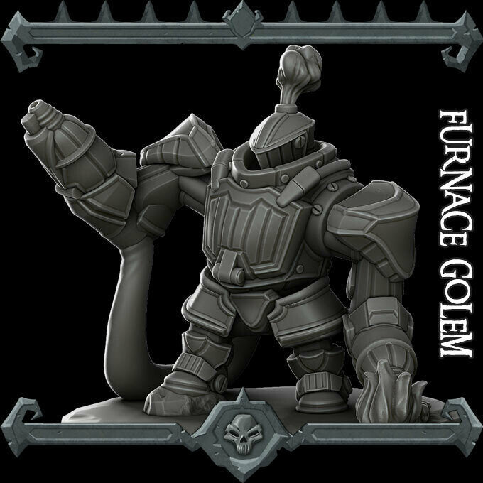 Furnace Golem - Wargaming Miniatures Monster Rocket Pig Games D&D, DnD