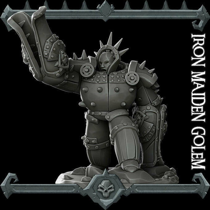 Iron Maiden Golem - Wargaming Miniatures Monster Rocket Pig Games D&D, DnD