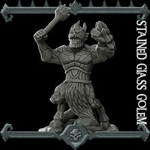 Load image into Gallery viewer, Stained Glass Golem - Wargaming Miniatures Monster Rocket Pig Games D&amp;D, DnD