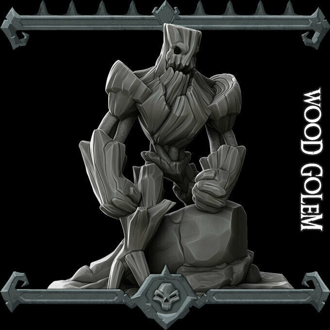 Wood Golem - Miniatures Monster Rocket Pig Games D&D, DnD