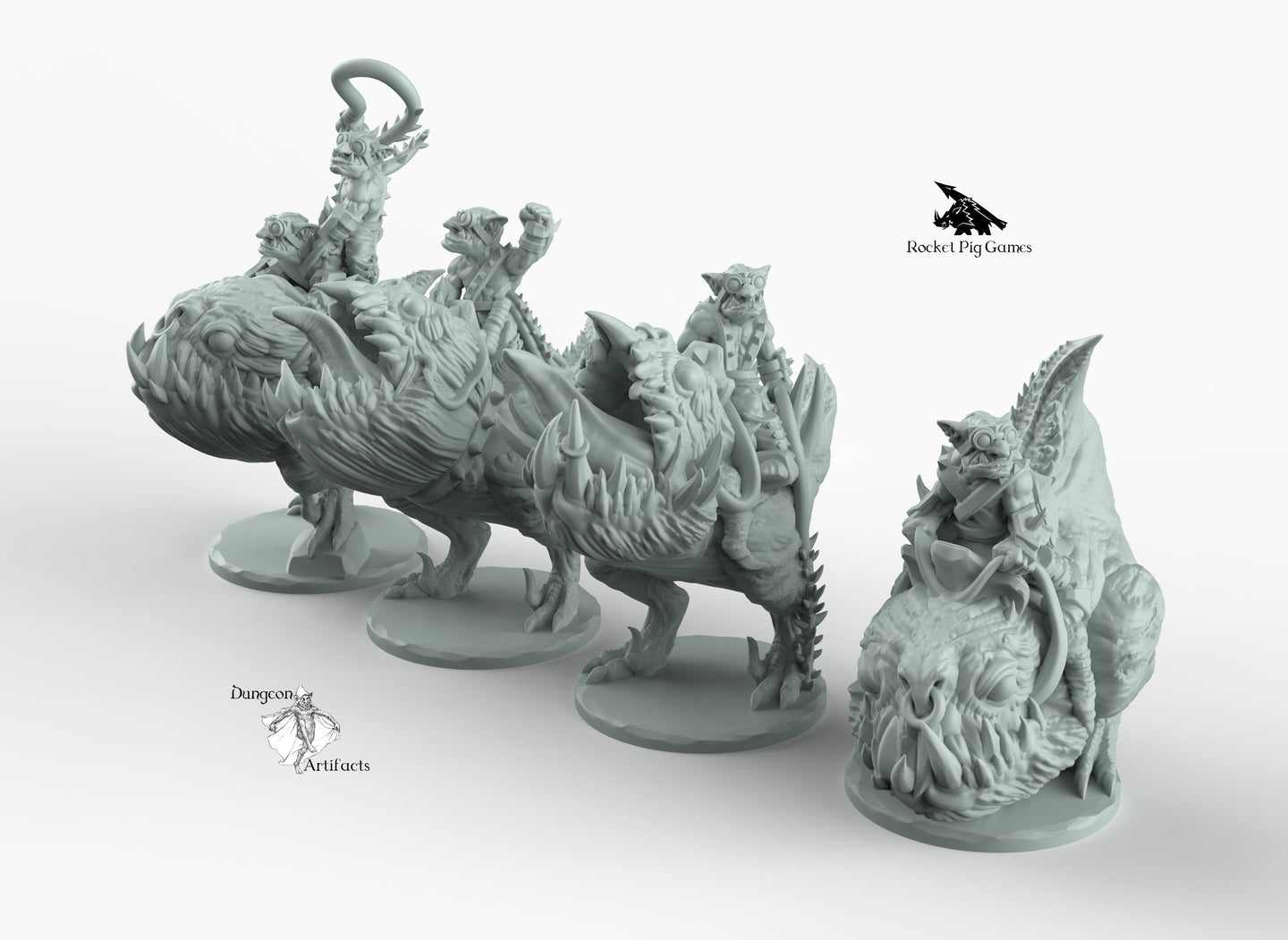 Goblin Riders - Miniatures Monster Rocket Pig Games D&D, DnD