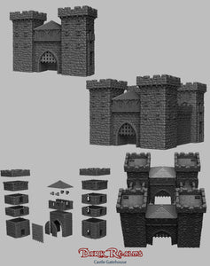 Formidable Gatehouse - 28mm 32mm Dark Realms Castle Gatehouse Medieval Scenery Wargaming Terrain Scatter D&D DnD
