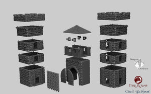 Formidable Gatehouse - 28mm 32mm Dark Realms Castle Gatehouse Medieval Scenery Wargaming Terrain Scatter D&D DnD