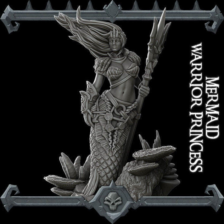 Mermaid Warrior Princess - Wargaming Miniatures Rocket Pig Games D&D DnD