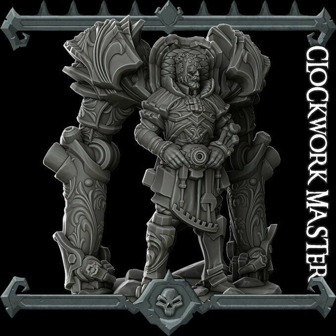 Clockwork Master - Clockmaster Wargaming Miniatures Rocket Pig Games D&D DnD Steampunk Inventor
