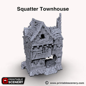 Squatter Townhouse - 15mm 28mm 32mm Shadowfey D&D DnD