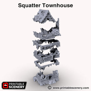 Squatter Townhouse - 15mm 28mm 32mm Shadowfey D&D DnD