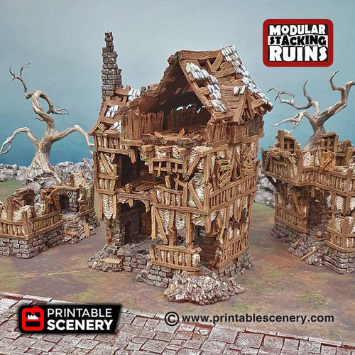 Squatter Townhouse - 15mm 28mm 32mm Shadowfey D&D DnD