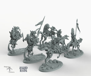 Draugr Cavalry - Barrow Wights - Asgard Rising Skeleton Army Wargaming Undead Miniatures D&D DnD
