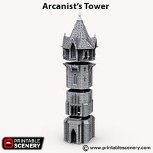 Load image into Gallery viewer, Arcanist&#39;s Tower - 15mm 28mm 32mm Shadowfey D&amp;D DnD Arcanist