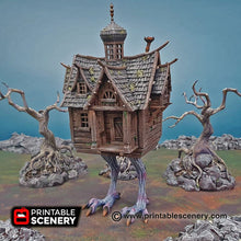 Load image into Gallery viewer, Baba Yaga&#39;s Cottage - Shadowfey Wilds 15mm 28mm 32mm Wargaming Terrain D&amp;D, DnD