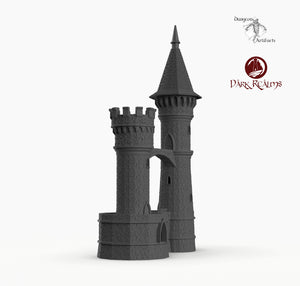 Dracul Tall Towers - 15mm 28mm 32mm Dracula Dark Realms Medieval Scenery Mansion Wargaming Terrain Scatter D&D DnD