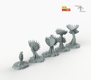 Carnivorous Plants - Print Your Monsters Fantastic Plants and Rocks Resin Terrain Wargaming D&D DnD