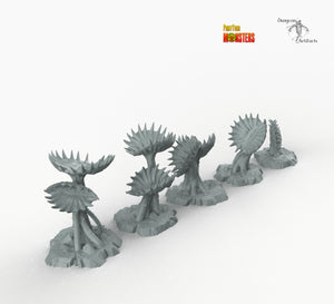 Carnivorous Plants - Print Your Monsters Fantastic Plants and Rocks Resin Terrain Wargaming D&D DnD