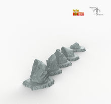 Load image into Gallery viewer, Celtic Snow Stones - Print Your Monsters Fantastic Plants and Rocks Resin Terrain Wargaming D&amp;D DnD