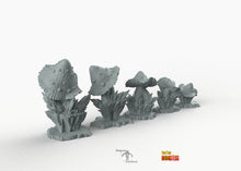 Load image into Gallery viewer, Dangerous Mushrooms - Print Your Monsters Fantastic Plants and Rocks Resin Terrain Wargaming D&amp;D DnD