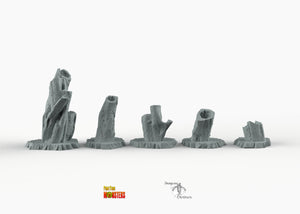 Dead Trunks - Print Your Monsters Fantastic Plants and Rocks Resin Terrain Wargaming D&D DnD