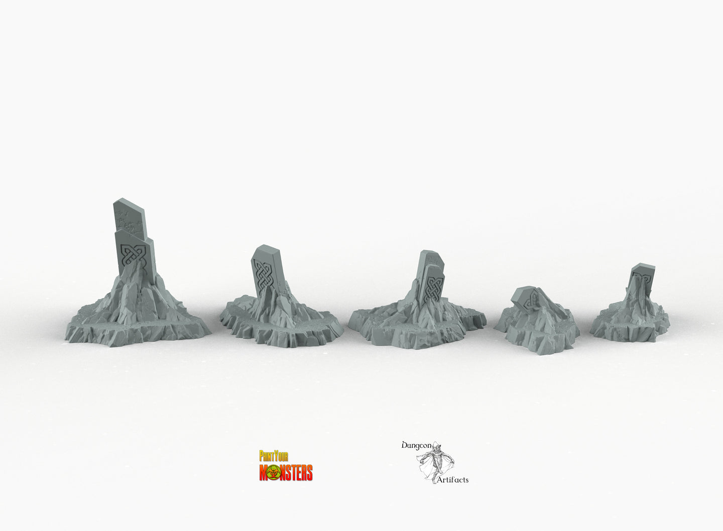 Dwarf Stones - Rock-Dwarf Print Your Monsters Fantastic Plants and Rocks Resin Terrain Wargaming D&D DnD