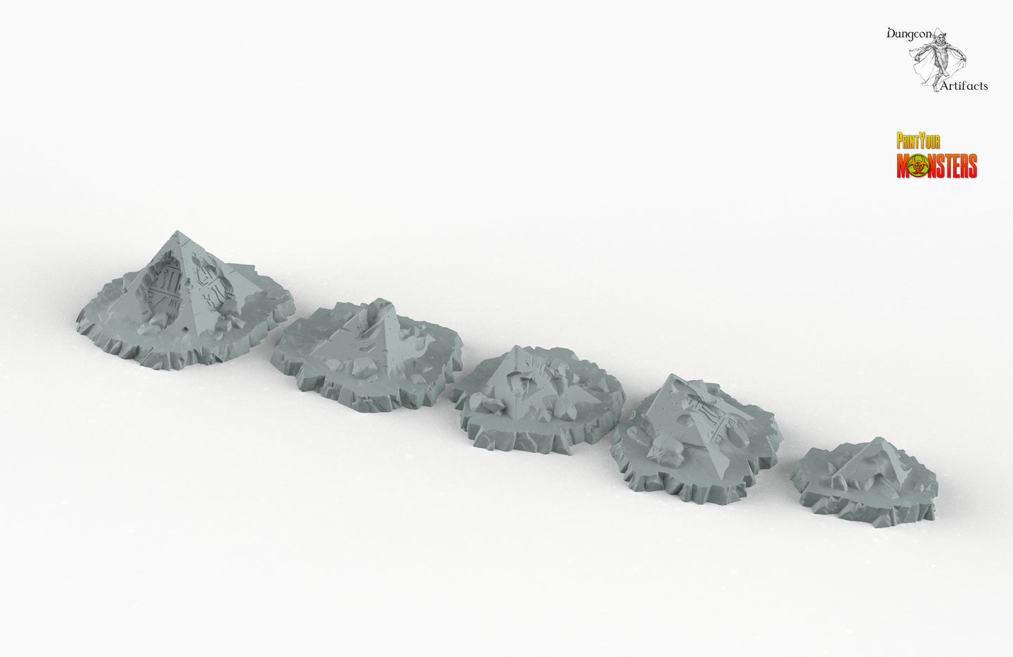 Egyptian Ruins - Print Your Monsters Fantastic Plants and Rocks Resin Terrain Wargaming D&D DnD