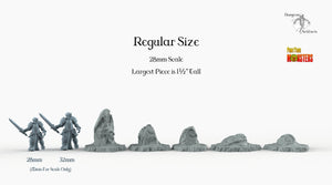 Fossil Rocks - Print Your Monsters Fantastic Plants and Rocks Resin Terrain Wargaming D&D DnD