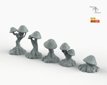 Load image into Gallery viewer, Giant Mushrooms - Print Your Monsters Fantastic Plants and Rocks Resin Terrain Wargaming D&amp;D DnD