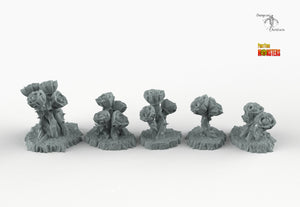 Giant Mystic Roses - Print Your Monsters Fantastic Plants and Rocks Resin Terrain Wargaming D&D DnD