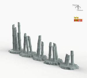 Magic Bamboo Groves - Print Your Monsters Fantastic Plants and Rocks Resin Terrain Wargaming D&D DnD