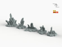 Load image into Gallery viewer, Magic Crystals - Cave Quartz - Print Your Monsters Fantastic Plants and Rocks Terrain Wargaming D&amp;D DnD