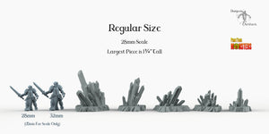 Magic Crystals - Cave Quartz - Print Your Monsters Fantastic Plants and Rocks Terrain Wargaming D&D DnD