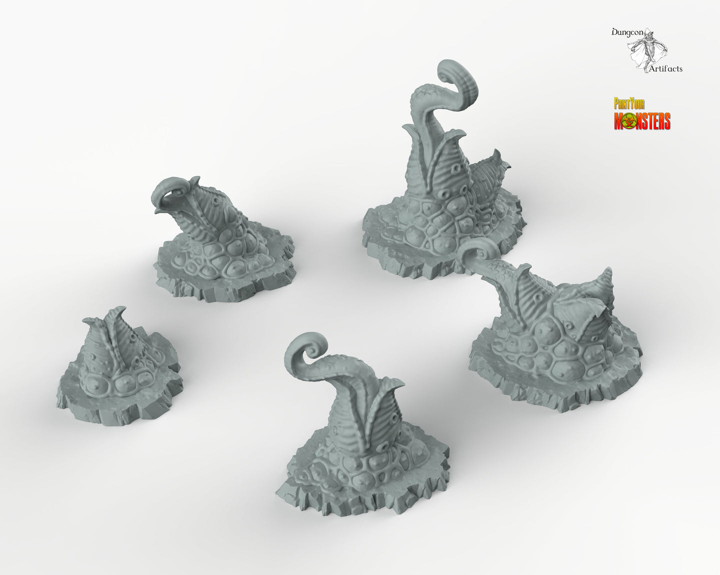 Mutant Plants - Print Your Monsters Fantastic Plants and Rocks Resin Terrain Wargaming D&D DnD
