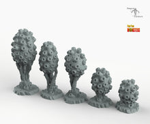 Load image into Gallery viewer, Poisonous Sponge Plants - Print Your Monsters Fantastic Plants and Rocks Resin Terrain Wargaming D&amp;D DnD