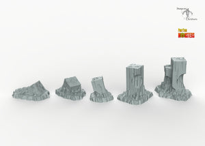 Sci-fi Ruins - Scifi Print Your Monsters Fantastic Plants and Rocks Resin Terrain Wargaming D&D DnD